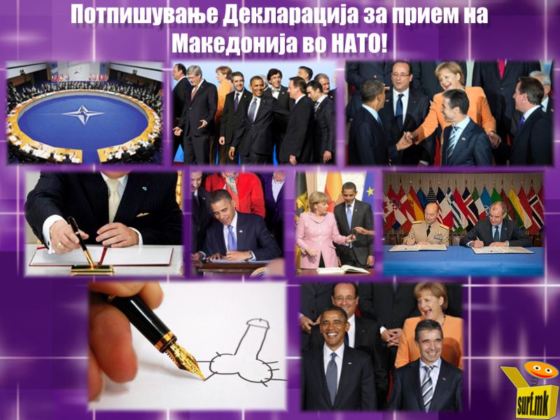 Потпишување декларација за прием на Македонија во НАТО!